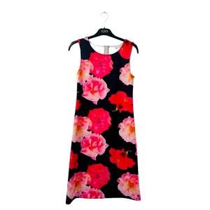 NEW SCAPA LAUREN PERRE women's floral print dress 5903 in black